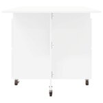 vidaXL Table à dîner 2 Pièces 140 x 80 x 77 cm Bois d'ingénierie Blanc