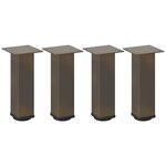 vidaXL Pieds de table basse 4 pièces Acier naturel 30-32 cm Acier