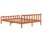 vidaXL Cadre de lit sans matelas cire marron 160x200cm bois pin massif