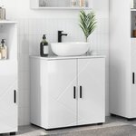 vidaXL Cabinet de salle de bain Blanc brillant 61 x 35 x 64 cm