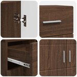 vidaXL Buffet Chêne marron 88 5 x 30 5 x 73 cm Bois d'ingénierie