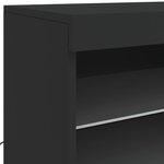 vidaXL Buffet avec lumières LED noir 60 5x37x67 cm