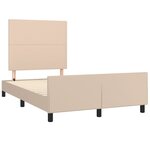 vidaXL Cadre de lit avec tête de lit cappuccino 120x190 cm similicuir