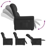 vidaXL Fauteuil inclinable électrique noir brillant similicuir