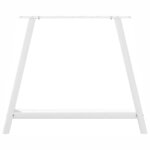 vidaXL Pieds de table à manger en forme de A 2 pièces Blanc 90 x (72-73) cm Acier