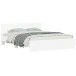 vidaXL Cadre de lit sans matelas blanc 140x200 cm