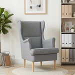 vidaXL fauteuil Gris clair tissu