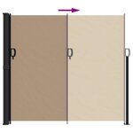 vidaXL Auvent latéral rétractable taupe 180x500 cm