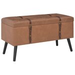 Banquette pouf tabouret meuble tabourets de rangement 3 Pièces marron synthétique 3002180