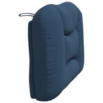 vidaXL Coussin de tête de lit bleu 90 cm tissu