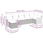 vidaXL Salon de jardin avec coussins 7 Pièces beige résine tressée