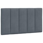 vidaXL Cadre de lit sans matelas Hanko gris foncé 80x200 cm velours