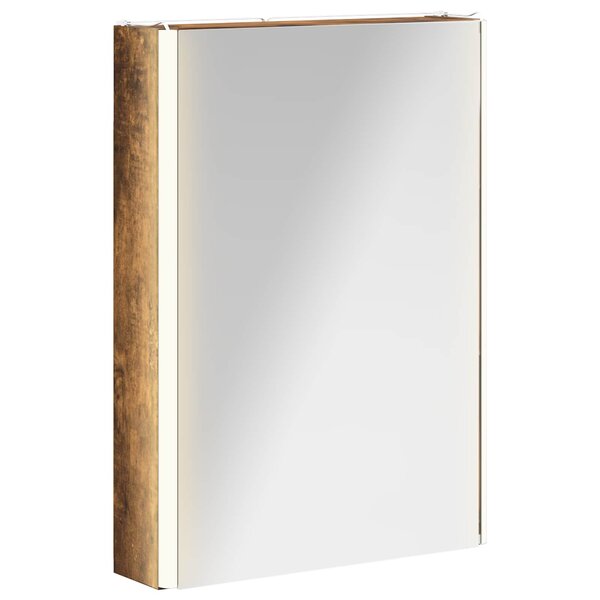 vidaXL Armoire Miroir de Salle de Bain Chêne fumé 43 x 11 5 x 60 5 cm