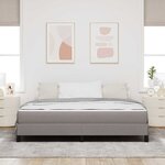 vidaXL Lit à ressorts avec matelas Taupe 180 x 200 cm tissu