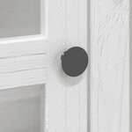 vidaXL Armoire avec portes vitrées BODO blanc bois de pin massif