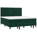 vidaXL Sommier à lattes de lit et matelas Vert foncé 160x200cm Velours