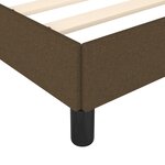 vidaXL Cadre de lit sans matelas marron foncé 160x200 cm tissu