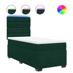 vidaXL Sommier à lattes de lit avec matelas Vert foncé 90x190 cm