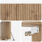 vidaXL Meuble TV mural 78 5 x 31 x 30 cm Chêne artisanal