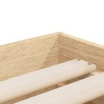 vidaXL Cadre de lit et tiroirs chêne sonoma 100x200 cm bois ingénierie