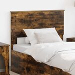 vidaXL Tête de lit avec tête de lit Chêne fumé 90 cm Bois d'ingénierie