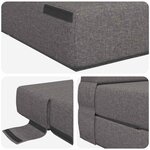 vidaXL Canapé-lit pliable Gris clair 70 x 80 x 60 cm Tissu