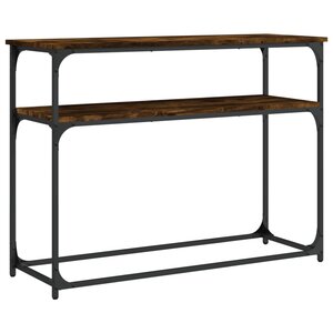 vidaXL Table console chêne fumé 100x35 5x75 cm bois d'ingénierie
