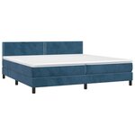 vidaXL Sommier à lattes de lit avec matelas LED Bleu foncé 200x200 cm