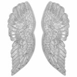 vidaXL Sculpture d'ailes Argent 17 x 5 x 59 cm Aluminium