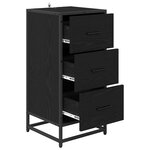vidaXL Buffet Chêne noir 35.5 x 35 x 76 cm Bois d'ingénierie