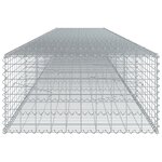 vidaXL Panier gabion avec couvercle 600x100x50 cm fer galvanisé