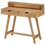 Bureau table poste de travail meuble d'ordinateur informatique étude table poste de travail meuble d'ordinateur informatique étude 100 x 45 x 90 cm bois de manguier brut solide brun 02_0023366