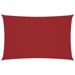 vidaXL Voile de parasol tissu oxford rectangulaire 2 5x5 m rouge