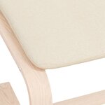 vidaXL Repose-pied Crème 51x41x40 cm Tissu