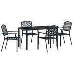 vidaXL Ensemble de salle à manger de jardin 5 pièces acier anthracite