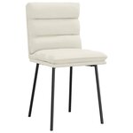 vidaXL Chaises à manger lot de 4 Crème Velours