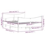 vidaXL Cadre de lit sans matelas cire marron 140x190cm bois pin massif