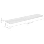 vidaXL Étagère murale flottante Blanc brillant 120x23 5x3 8 cm MDF