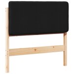 vidaXL Tête de lit capitonnée Marron et Noir 90 cm Pin massif