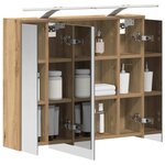 vidaXL Armoire Miroir de Salle de Bain Chêne artisan