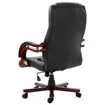 Chaise fauteuil siège de bureau informatique étude similicuir noir 02_0024042