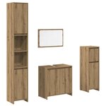 vidaXL Ensemble de meubles salle de bain 4 Pièces bois d'ingénierie