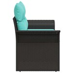 vidaXL Canapé de jardin avec coussin 141 x 62 x 69 cm polyrotin