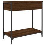 vidaXL Table console chêne marron 75x34 5x75 cm bois d'ingénierie