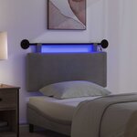 vidaXL Tête de lit suspendue Gris clair Tissu en velours côtelé