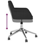 vidaXL Chaise pivotante de bureau Noir Tissu