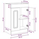 vidaXL Armoire sous évier de salle de bain Sonoma gris