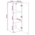 vidaXL Armoire Murale 33 x 34 5 x 90 cm Bois d'ingénierie