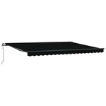 vidaXL Auvent Rétractable Noir 450 × 350 cm tissu