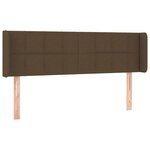 vidaXL Tête de lit à LED Marron foncé 147x16x78/88 cm Tissu